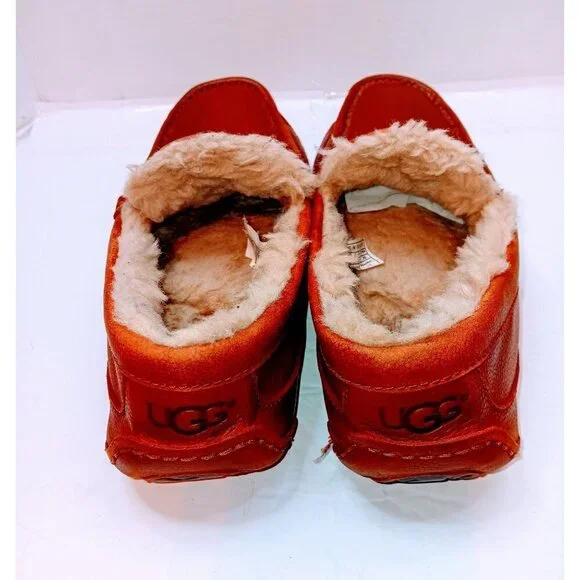 Ugg Australia Men Brown Leather Slip-On Loafer - Picture 4 of 7